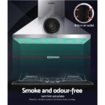 Devanti 600mm Range Hood 60cm Rangehood Stainless Steel - Image 3