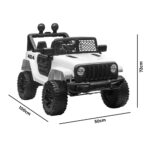 Mazam Kids Ride On Car with Twin Motors and Remote White - Image 4