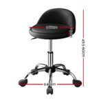 Artiss Salon Stool Swivel Chair Backrest Chairs - Image 2