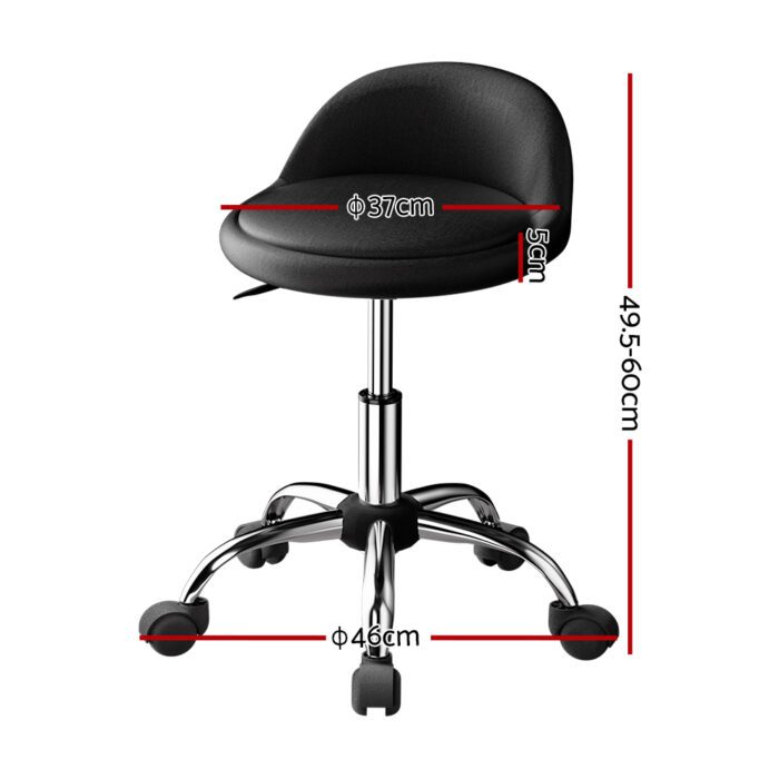 Artiss Salon Stool Swivel Chair Backrest Chairs - Image 2
