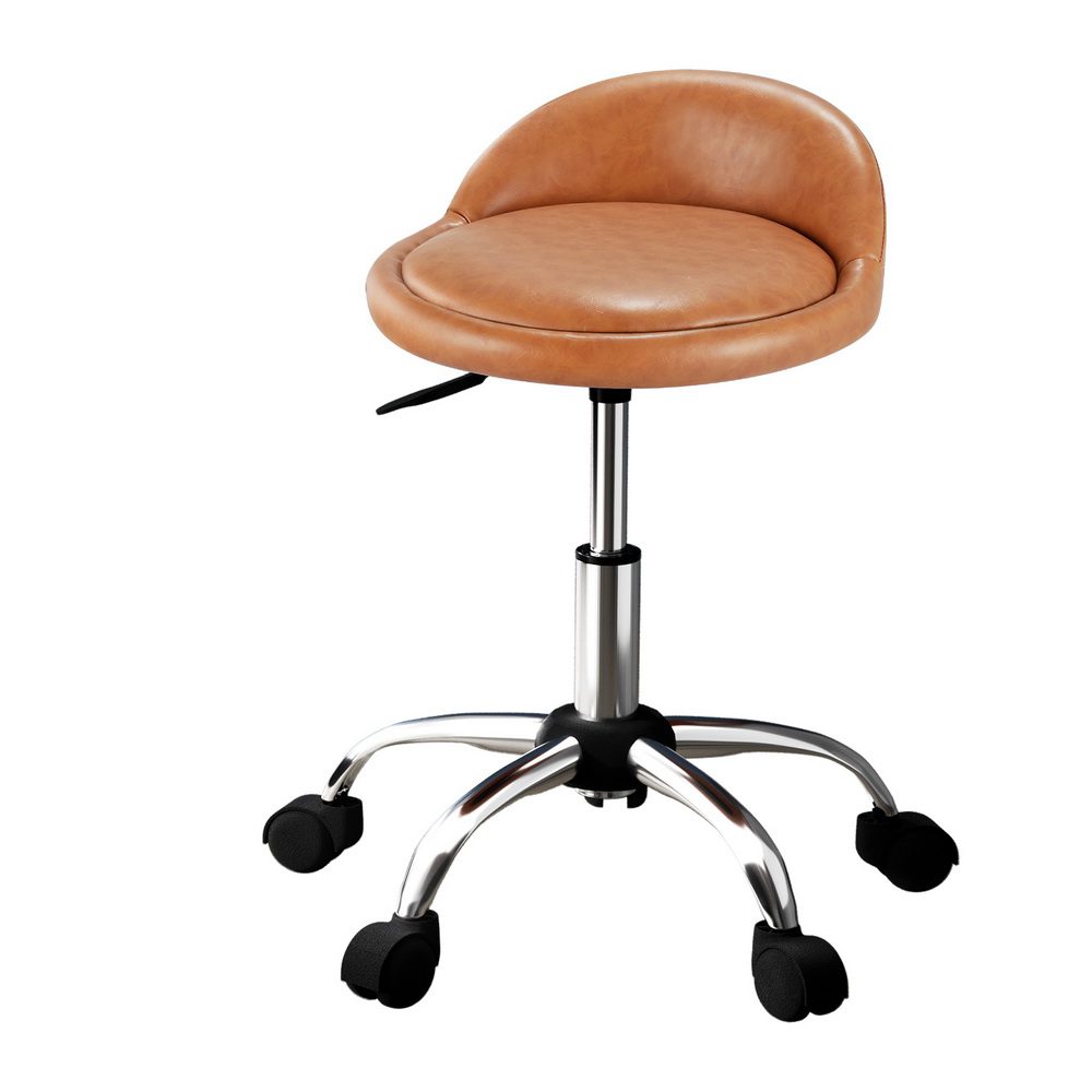SALON-B-BACK-BR-150694-00 Artiss Salon Stool Swivel Chair Backrest Chairs - Image 1