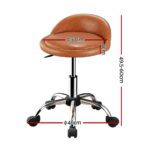 Artiss Salon Stool Swivel Chair Backrest Chairs - Image 2