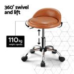 Artiss Salon Stool Swivel Chair Backrest Chairs - Image 4