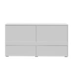 Oikiture Sideboard High Gloss 4 Doors 2 Drawers White - Image 10