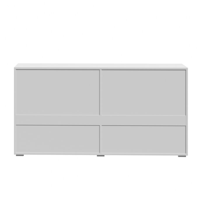 Oikiture Sideboard High Gloss 4 Doors 2 Drawers White - Image 10