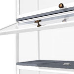 Oikiture Display Cabinet 3 Tiers Clear Door White - Image 7