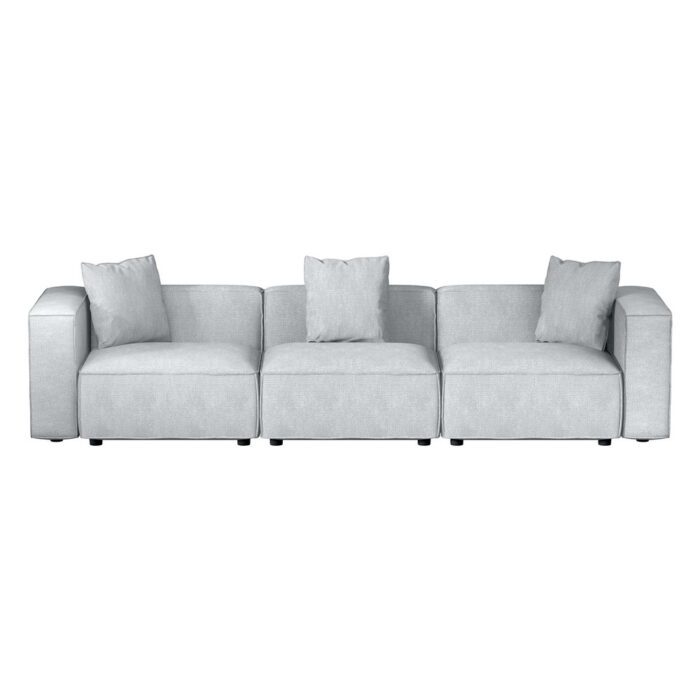 Artiss Modular Sofa Chaise Set 3-Seater Grey - Image 3
