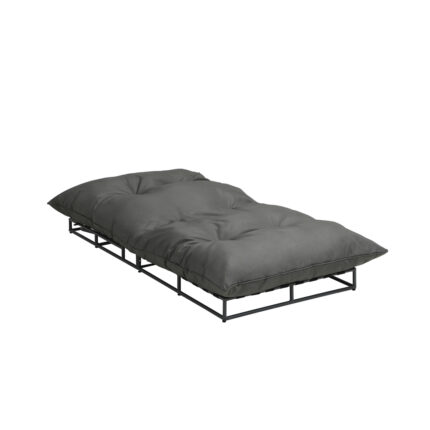 Livsip Outdoor Sun Bed Metal Frame Grey Cushion