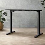 Oikiture Sit-stand Desk Frame Adjustable Black - Image 6