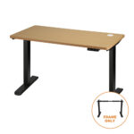 Oikiture Sit-stand Desk Frame Adjustable Black - Image 4