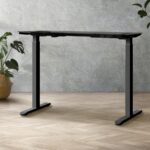 Oikiture Standing Desk Frame Adjustable Dual Motor Black - Image 3