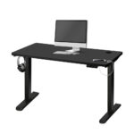 Oikiture Standing Desk Adjustable Motorised 140cm Black - Image 5