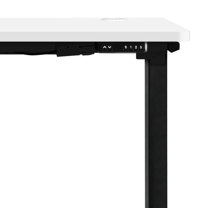 Oikiture Standing Desk Adjustable Motorised 140cm Black&White - Image 5