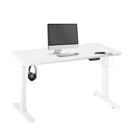 Oikiture Standing Desk Adjustable Motorised 120cm White
