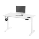 Oikiture Standing Desk Adjustable Motorised 120cm White - Image 6