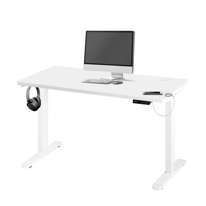 Oikiture Standing Desk Adjustable Motorised 120cm White - Image 6