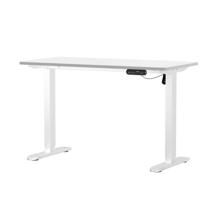 Oikiture Office Desk and Chair Set Mesh Ergonomic Chair Sit-stand Desk GY&WH - Image 7