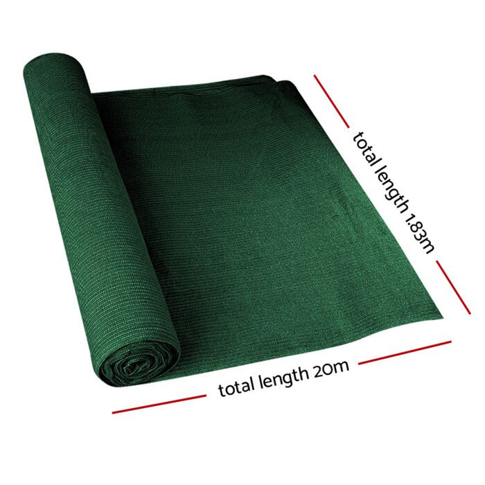 Instahut 90% Shade Cloth 1.83x20m Shade Cloth Sail Heavy Duty Shadecloth Garden Mesh Roll GR - Image 2