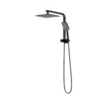 Welba 10" Rain Shower Head Set Square 3-Mode Gooseneck Black - Image 7