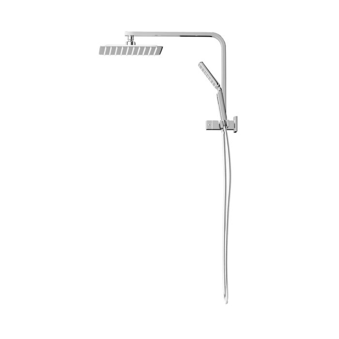 Welba 10" Rain Shower Head Set with Mixer Square 3-Mode Black - Image 2