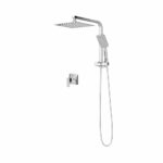 Welba 10" Rain Shower Head Set with Mixer Square 3-Mode Chrome - Image 4