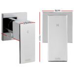 Cefito Shower Twins Tap Wall Bath Taps Brass Hot Cold Basin Bathroom Chrome - Image 2