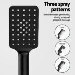 10'' Rain Shower Head Set Handheld Square High Pressure Black - Image 5