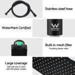 10'' Rain Shower Head Set Handheld Square High Pressure Black - Image 6