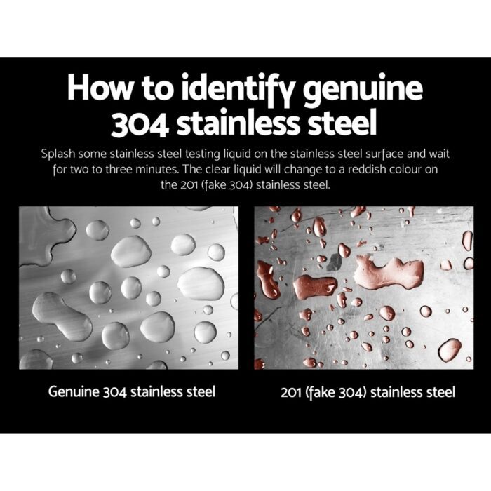 Cefito Kitchen Sink 45X39CM Stainless Steel Basin Single Bowl Silver - Image 6