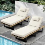 Livsip 2X Sun Lounge Outdoor Lounger Beige - Image 2
