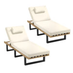 Livsip 2X Sun Lounge Outdoor Lounger Beige