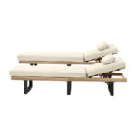 Livsip 2X Sun Lounge Outdoor Lounger Beige - Image 6