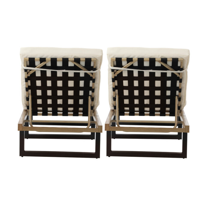 Livsip 2X Sun Lounge Outdoor Lounger Beige - Image 3