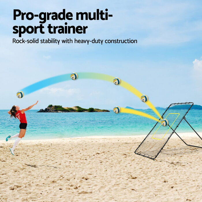 Everfit 7ft 2.1M Volleyball Net Football Baseball Goal Netting with Frame Angle Adjustable Rebounder - Image 4