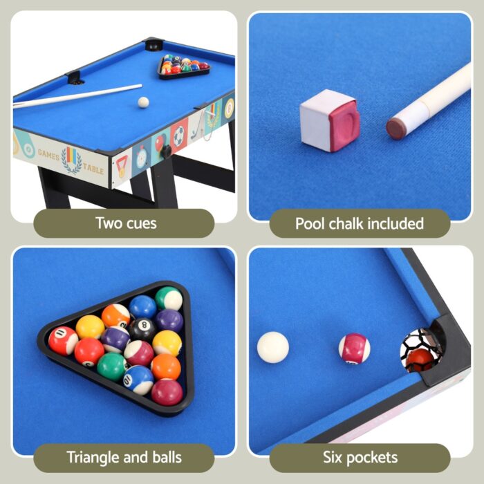 4-in-1 Soccer Table Foldable Game Foosball Table Tennis Pool Hockey - Image 6