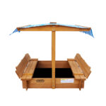 Mazam Kids Sandpit Wooden Sandbox Beach with Canopy - Image 2