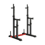 Finex Adjustable Squat Rack Barbell Bar Stand Black - Image 3