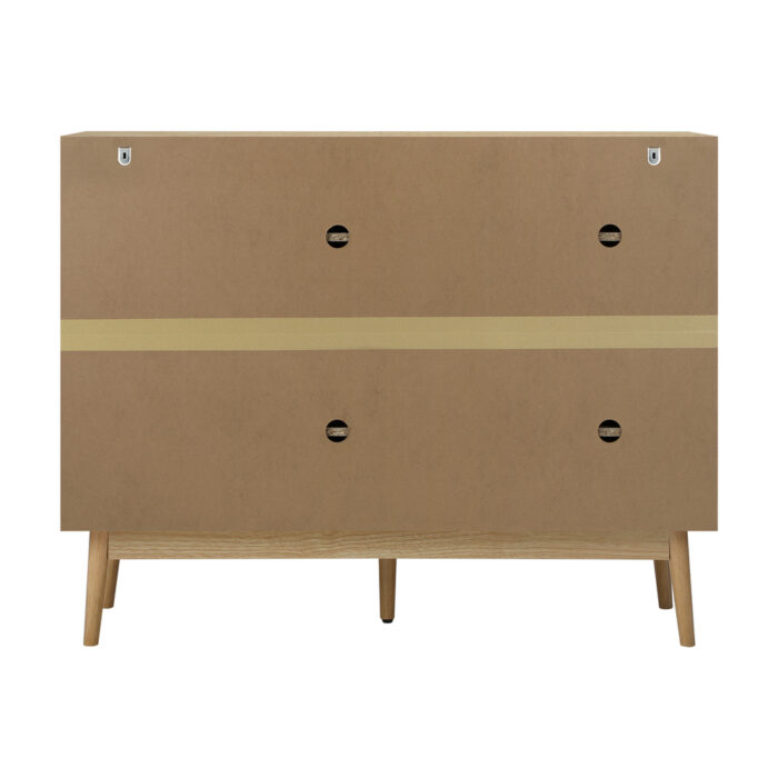 Oikiture Shoes Storage Cabinet 4 Closed & 3 Open Shelves - Image 2