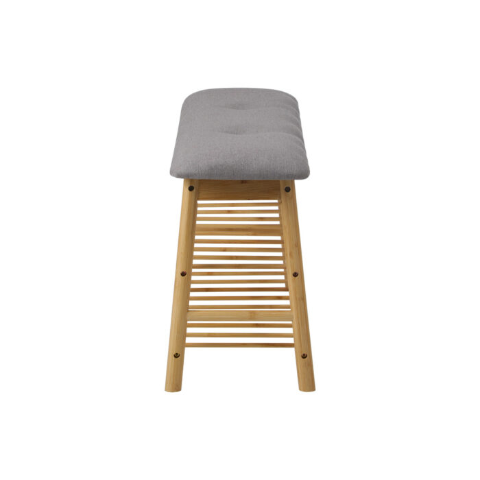Oikiture Shoe Storage Bench Bamboo 90cm - Image 8
