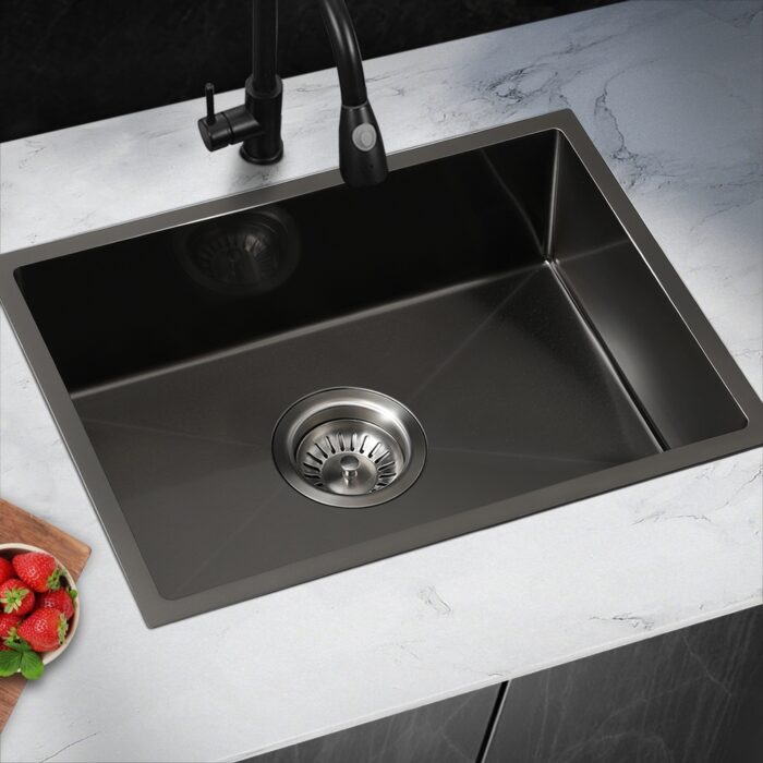 Welba Stainless Steel Sink Single Under/Top/Flush Mount 45X30CM - Image 5