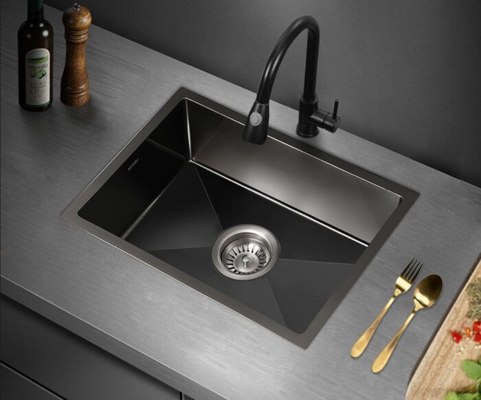 Welba Stainless Steel Sink Single Under/Top/Flush Mount 45X30CM - Image 8
