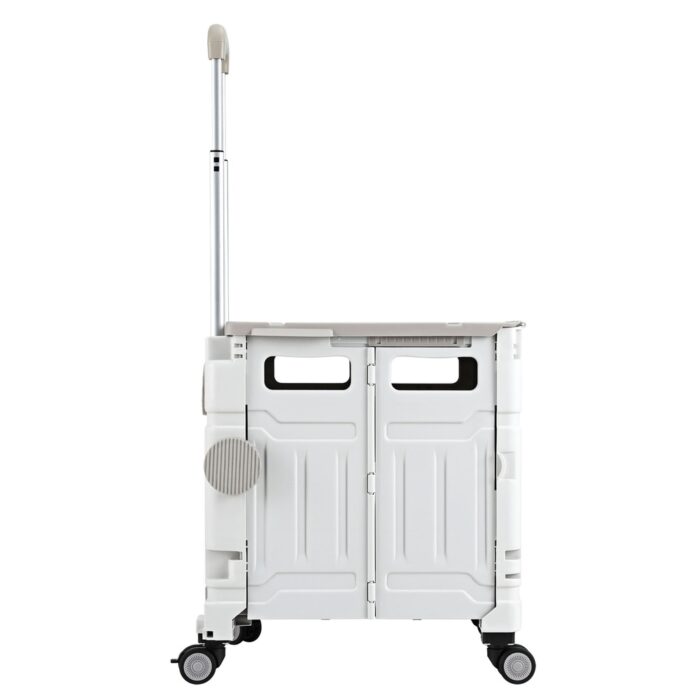 Emajin Shopping Trolley Cart 75L Foldable White - Image 3
