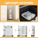 Emajin Shopping Trolley Cart 75L Foldable White - Image 5