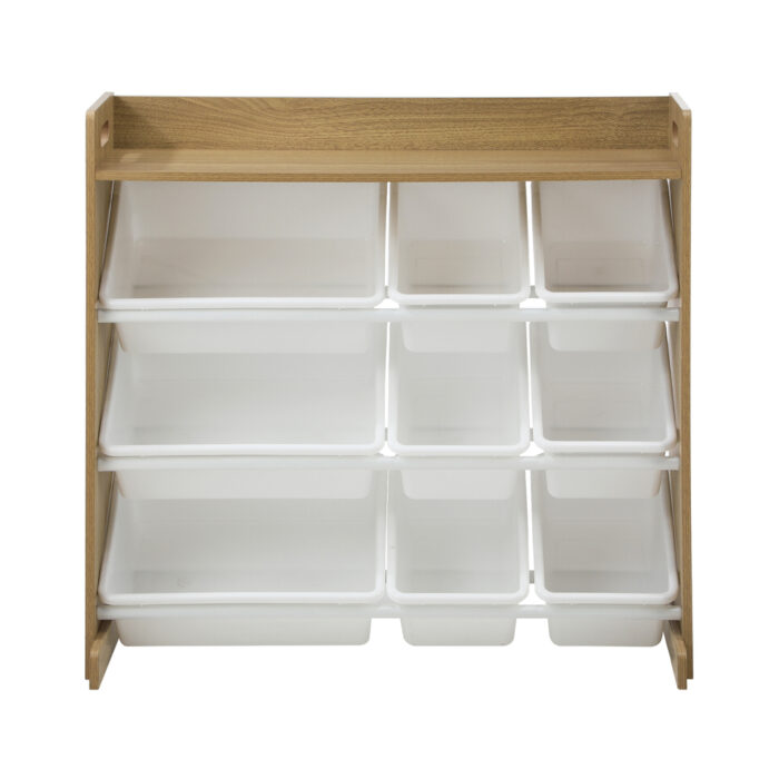 Oikiture 9 Bins Kids Toy Box Organiser Display Shelf - Image 2