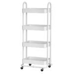 Artiss Storage Trolley Kitchen Cart 4 Tiers White