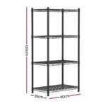 Artiss 4-Tier Shelving Unit Adjustable Garage Storage Shelves Kitchen Rack Steel - Image 3