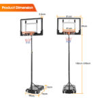 ProPulse Kids Basketball Hoop Portable 1.5M-2.1M Height Adjustable - Image 5