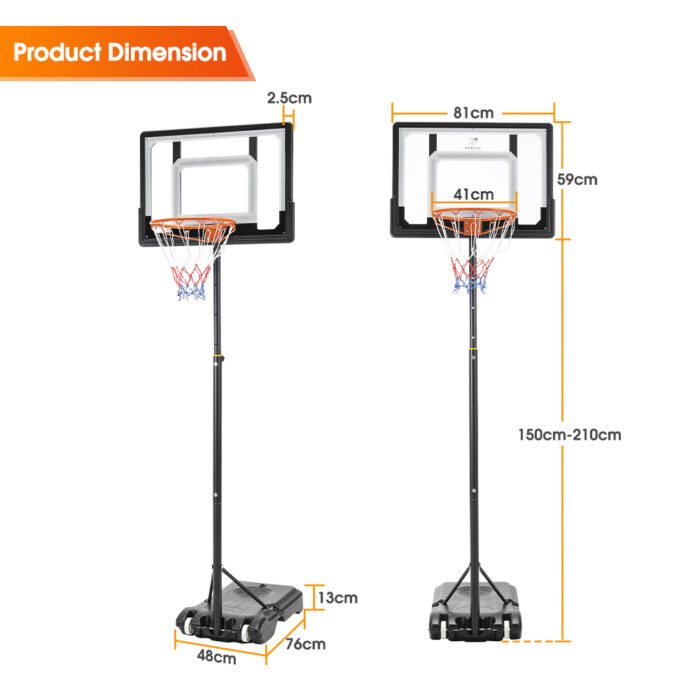 ProPulse Kids Basketball Hoop Portable 1.5M-2.1M Height Adjustable - Image 5