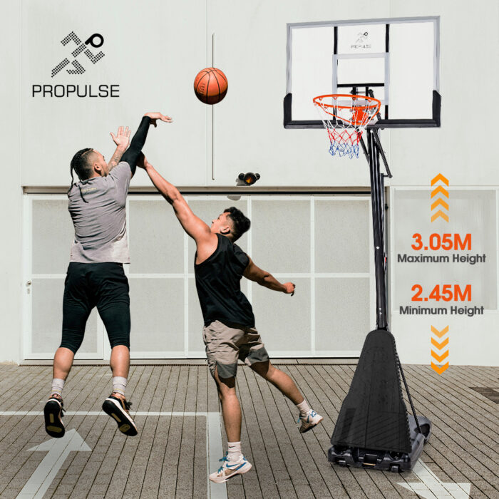 ProPulse Basketball Hoop Stand 2.45M-3.05M Height Adjustable - Image 4