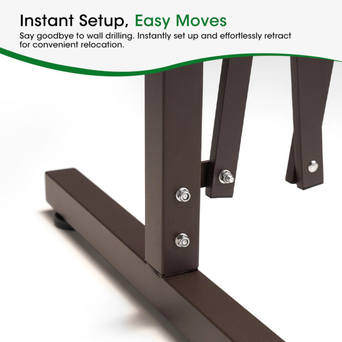 ZUNI Garden Fence Gate Expandable Barrier Indoor Outdoor Brown - Image 7